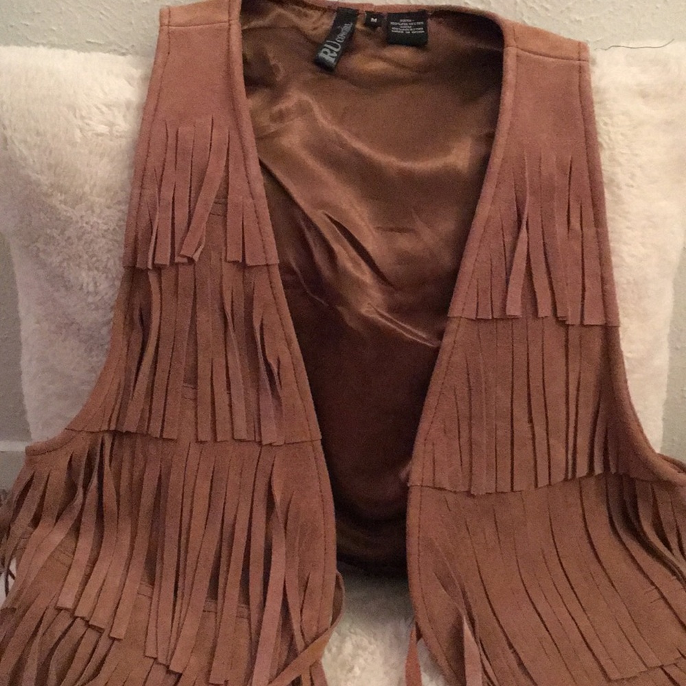 Suede Fringe Vest